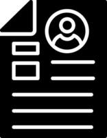 User Data Glyph Icon Design vector