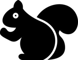 Squirrel Glyph Icon Design vector