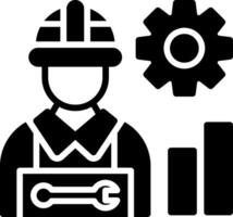 Worker Glyph Icon Design vector