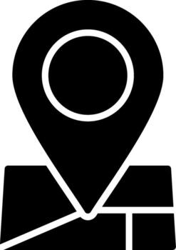 Map Pointer Glyph Icon Design vector