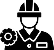 Engineer Glyph Icon Design vector
