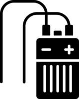 Capacitor Glyph Icon Design vector