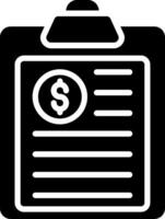 Clipboard Glyph Icon Design vector