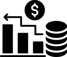 Trading Glyph Icon Design vector