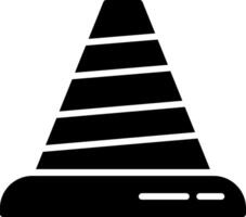 Traffic Cone Glyph Icon Design vector