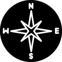 Compass Glyph Icon Design vector