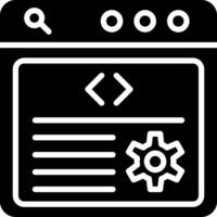 Backend Glyph Icon Design vector