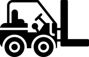 Forklift Glyph Icon Design vector