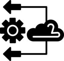 Elastic Glyph Icon Design vector
