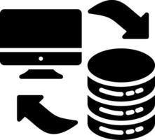 Data Sharing Glyph Icon Design vector