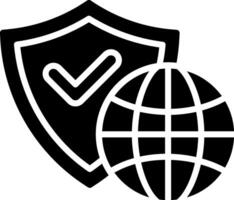 Security Glyph Icon Design vector