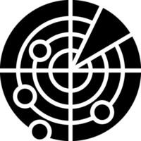 Radar Glyph Icon Design vector