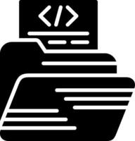 Coding Glyph Icon Design vector