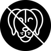 No Pets Glyph Icon Design vector