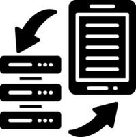 Data Storage Glyph Icon Design vector
