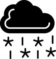 Sleet Glyph Icon Design vector