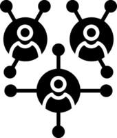 Networking Glyph Icon Design vector
