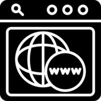 Webpage Glyph Icon Design vector
