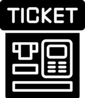Ticket Machine Glyph Icon Design vector