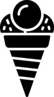 Ice Cream Glyph Icon Design vector