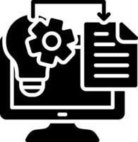 Implementation Glyph Icon Design vector