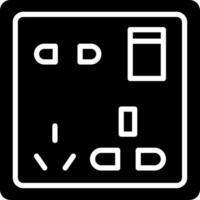 Socket Glyph Icon Design vector
