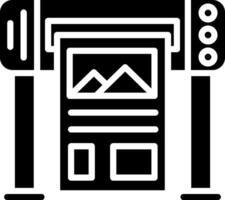 Plotter Glyph Icon Design vector