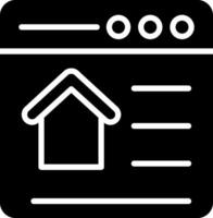 Website Glyph Icon Design vector
