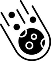 Asteroid Glyph Icon Design vector