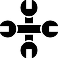 Wrench Glyph Icon Design vector