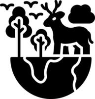 Earth Glyph Icon Design vector