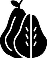 Pear Glyph Icon Design vector
