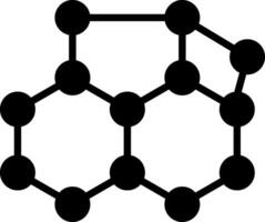 Molecule Glyph Icon Design vector