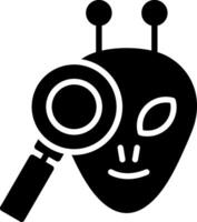 Alien Glyph Icon Design vector