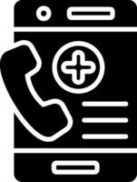 Emergency Call Glyph Icon Design vector