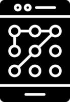 Password Glyph Icon Design vector