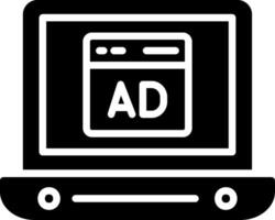 Ad Glyph Icon Design vector