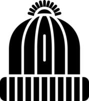 Beanie Glyph Icon Design vector