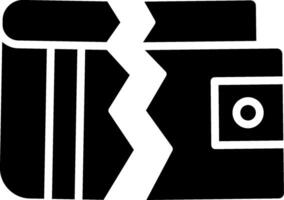 Wallet Glyph Icon Design vector