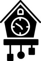 Cuckoo Clock Glyph Icon Design vector