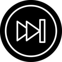 Fast Forward Glyph Icon Design vector