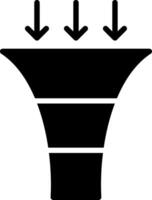 Funnel Glyph Icon Design vector