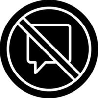 No Talk Glyph Icon Design vector