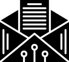 Inbox Glyph Icon Design vector