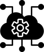 Cloud Glyph Icon Design vector