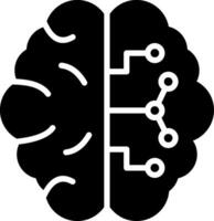 Brain Glyph Icon Design vector