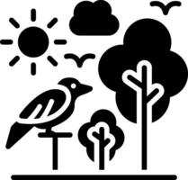 Bird Glyph Icon Design vector