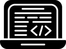 Coding Glyph Icon Design vector