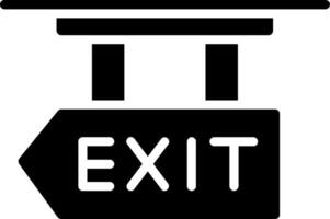 Exit Glyph Icon Design vector