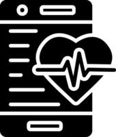 Heart Rate Glyph Icon Design vector